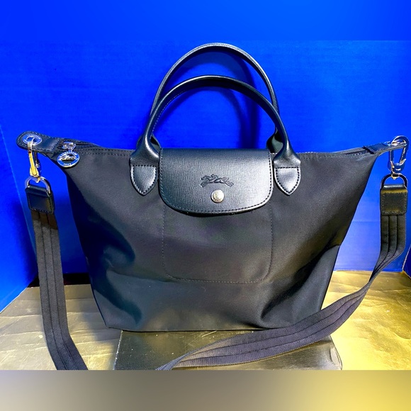 Longchamp Modele Depose Paris Elegant Black Crossbody Authentic Bag